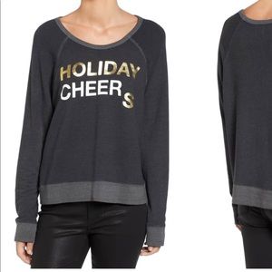 NWOT Grey Sundry Holiday Cheers sweatshirt